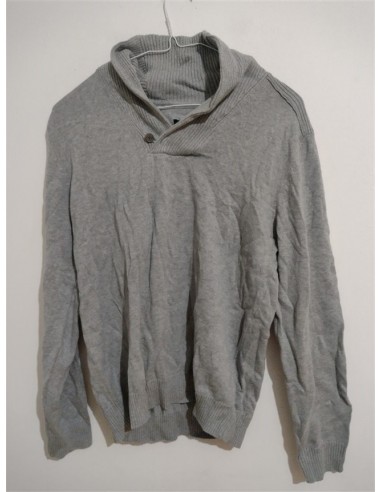 Pulover casual guler in V cu nasture