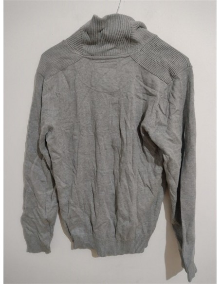 Pulover casual guler in V cu nasture
