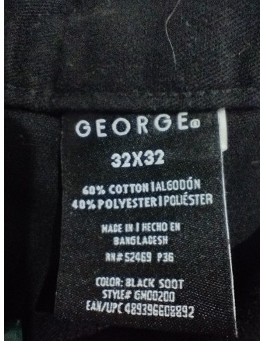 Pantaloni negri amestec bumbac George