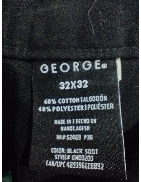 Pantaloni negri amestec bumbac George