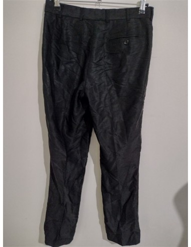 Pantaloni casual negri din lana