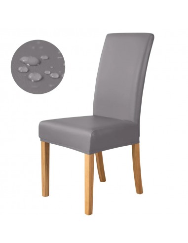 Set 4 huse de scaun cu spatar inalt din piele...