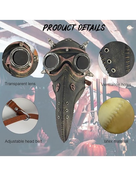 Masca petrecere Doctor Plague, Carnaval, SteamPunk, Marime unica