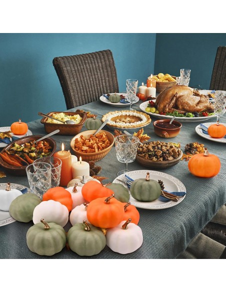 Set de 12 dovleci decorativi de toamna