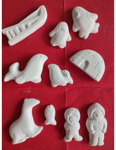 Set 10 figurine ipsos de pictat/colorat cu...