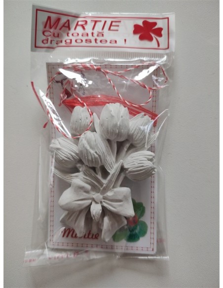 Martisor figurina ipsos pentru pictat Buchet lalele