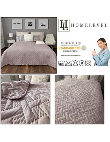 Cuvertura de pat HomeLevel 200x220, Old Rose cu...