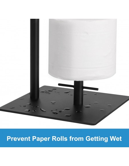 Suport elegant din otel inoxidabil pentru hartie igienica, negru