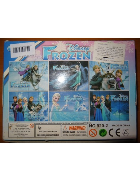Puzzle cuburi Frozen, 12 piese