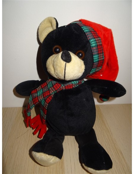 Jucarie din plus ursulet cu caciulita si fular