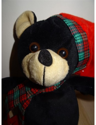 Jucarie din plus ursulet cu caciulita si fular