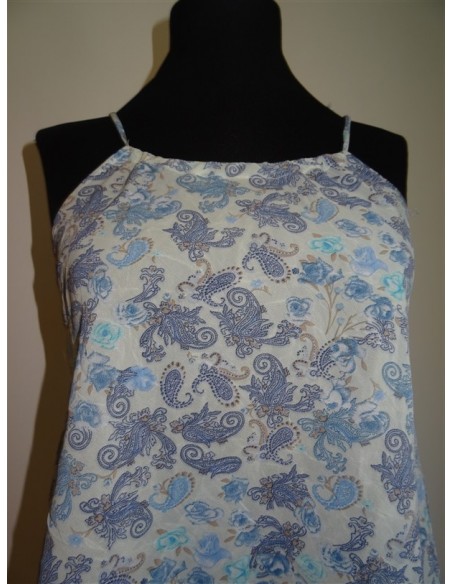 Top dama imprimeu floral