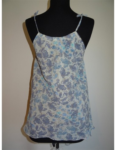 Top dama imprimeu floral