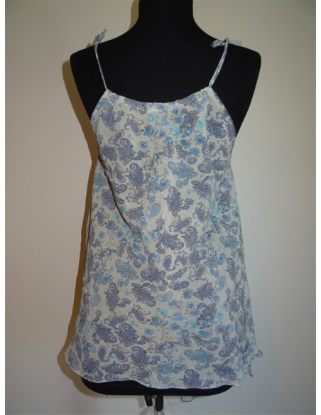 Top dama imprimeu floral