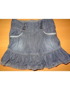 Fusta scurta blug cu volanas fetita Navy Mix