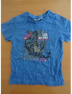 Tricou baietel albastru imprimeu tigru NKY