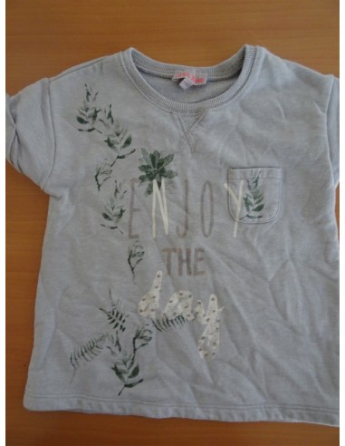 Tricou fetita gri cu imprimeu floral Lisa Rose