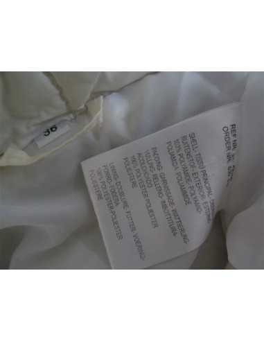 Geaca dama alba cu fermuar si guler inalt