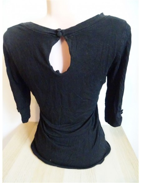 Bluza neagra dama maneca trei sferturi