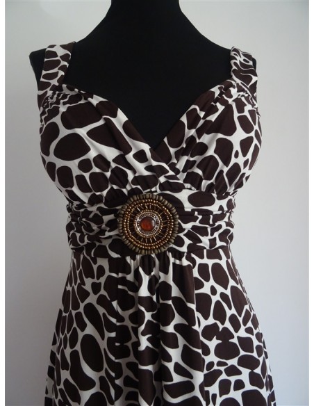 Rochie animal print cu bretele EN FOCUS