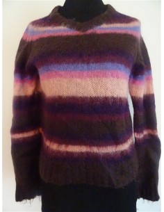 Pulover dama maneca lunga multicolor